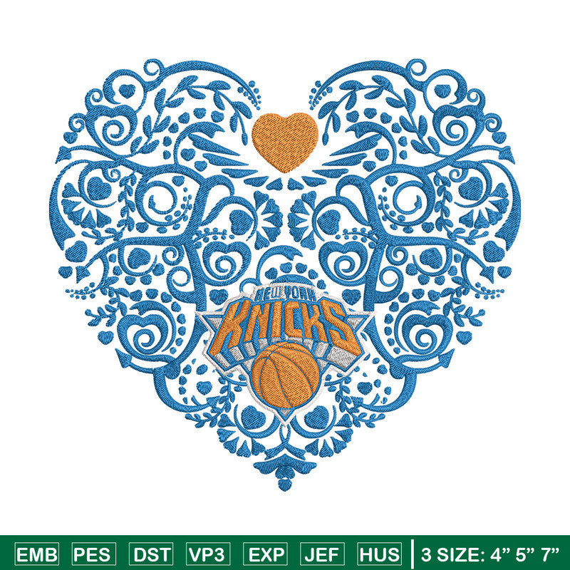 New York Knicks heart embroidery design, NBA embroidery, Sport embroidery, Logo sport embroidery,Embroidery design.jpg