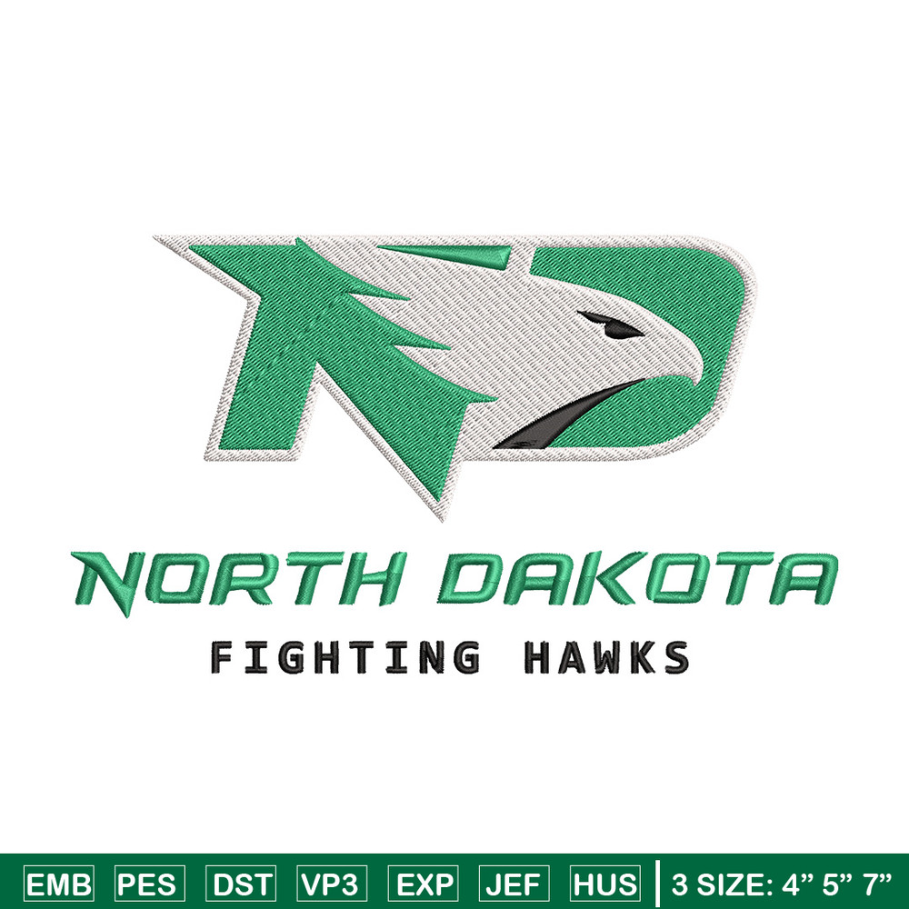 North Dakota logo embroidery design, NCAA embroidery, Sport embroidery, logo sport embroidery, Embroidery design.jpg