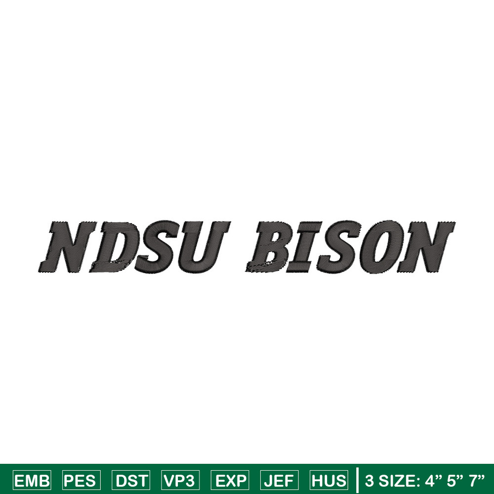 North Dakota State logo embroidery design, NCAA embroidery, Embroidery design,Logo sport embroidery,Sport embroidery.jpg