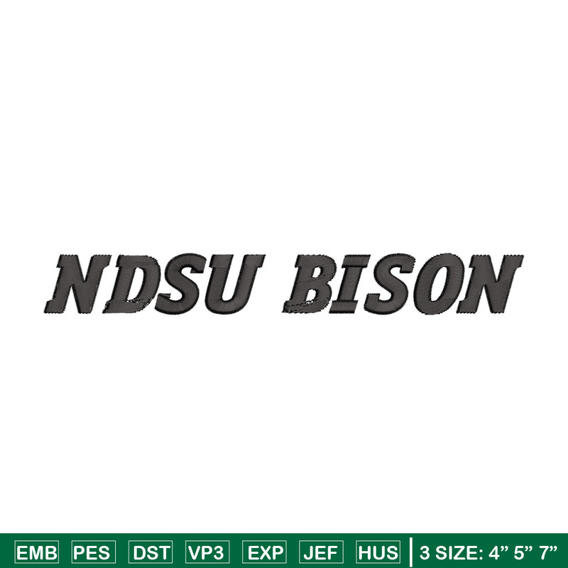 North Dakota State logo embroidery design, NCAA embroidery, Embroidery design,Logo sport embroidery,Sport embroidery.jpg