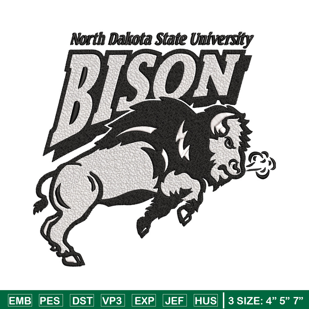 North Dakota State mascot embroidery design, NCAA embroidery,Sport embroidery,logo sport embroidery,Embroidery design.jpg