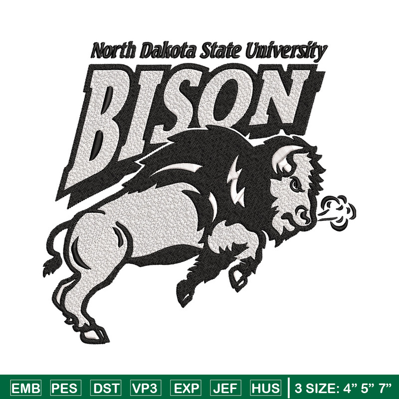 North Dakota State mascot embroidery design, NCAA embroidery,Sport embroidery,logo sport embroidery,Embroidery design.jpg