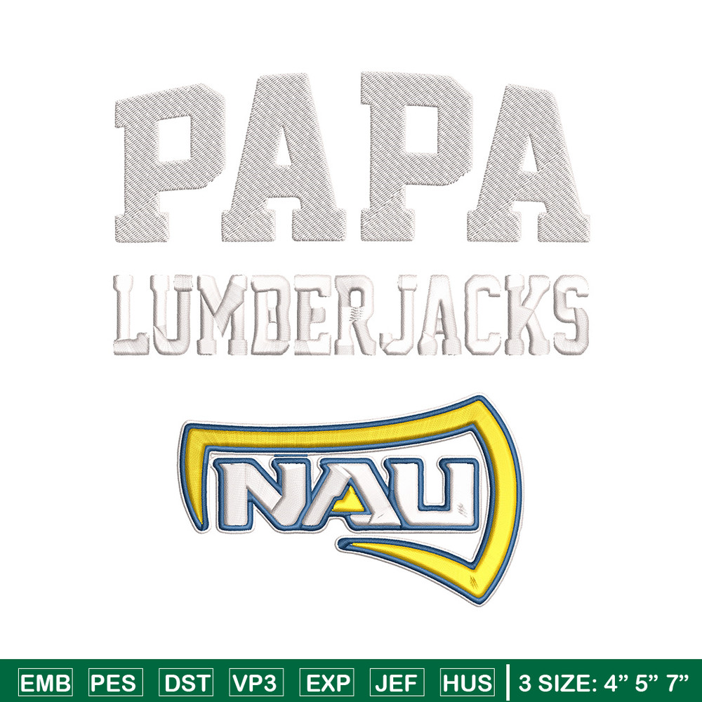 Northern Arizona embroidery design, College embroidery, Sport embroidery, logo sport embroidery, Embroidery design.jpg