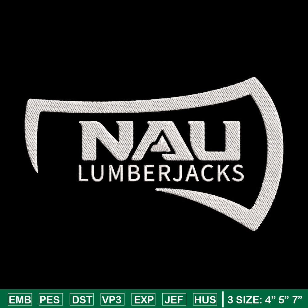 Northern Arizona Logo embroidery design, NCAA embroidery, Sport embroidery,Logo sport embroidery,Embroidery design.jpg