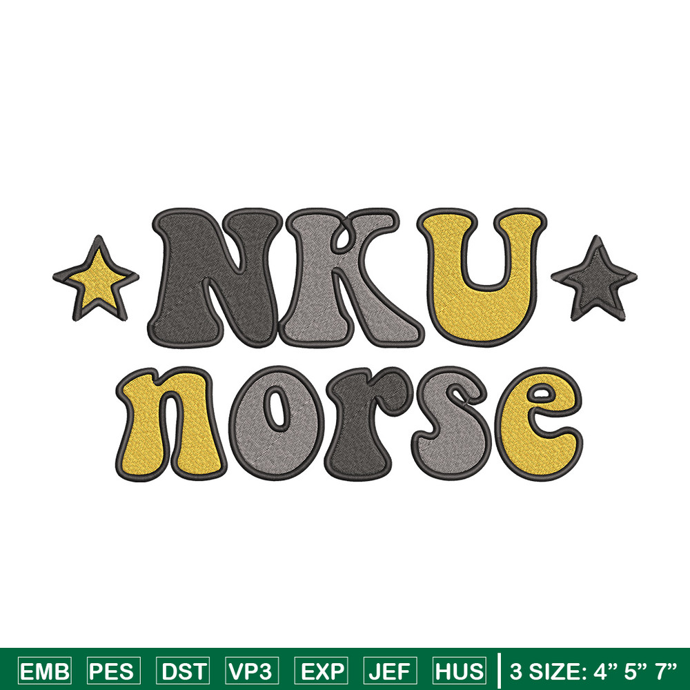 Northern Kentucky logo embroidery design, NCAA embroidery, Embroidery design, Logo sport embroiderySport embroidery.jpg