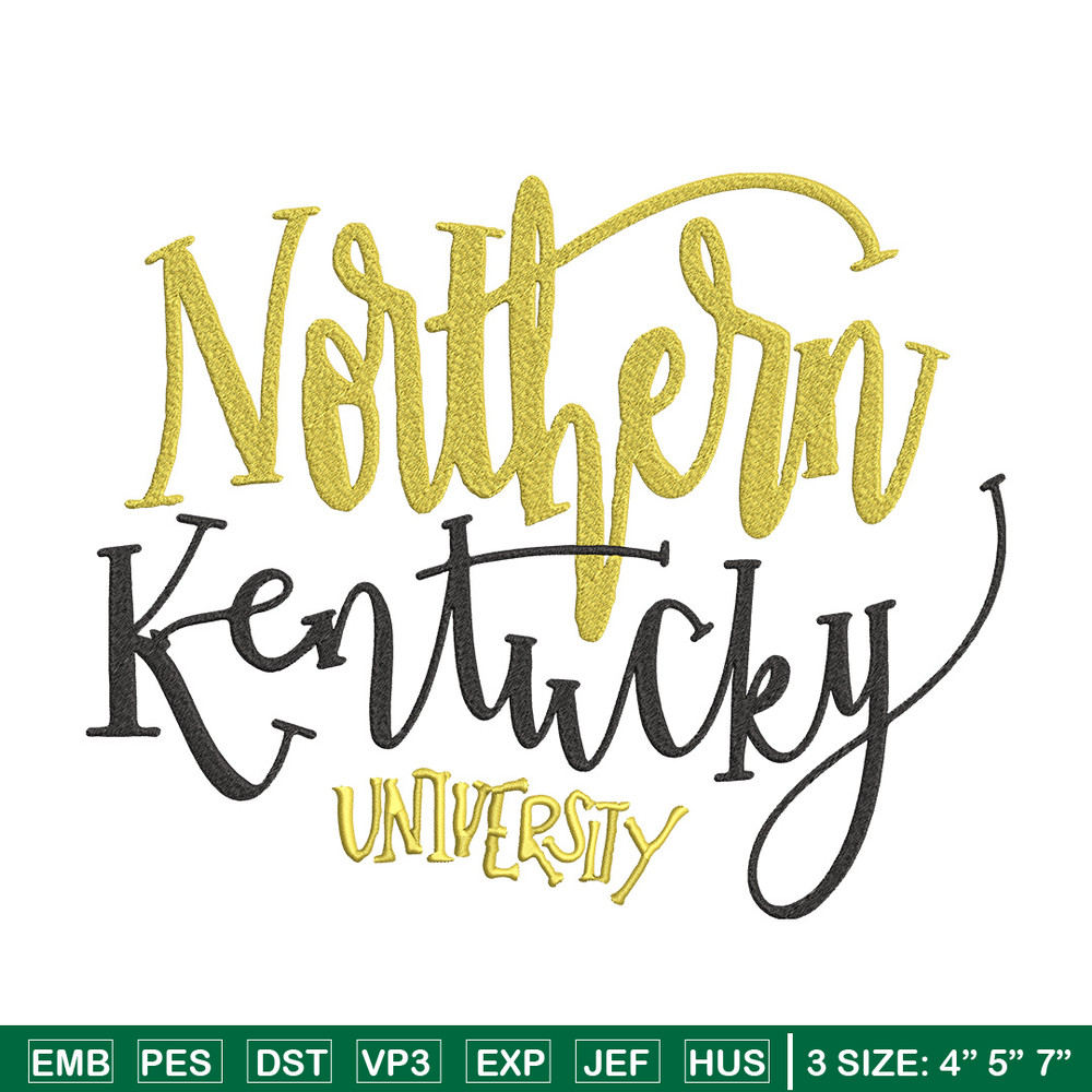 Northern Kentucky logo embroidery design, NCAA embroidery, Sport embroidery,logo sport embroidery,Embroidery design..jpg