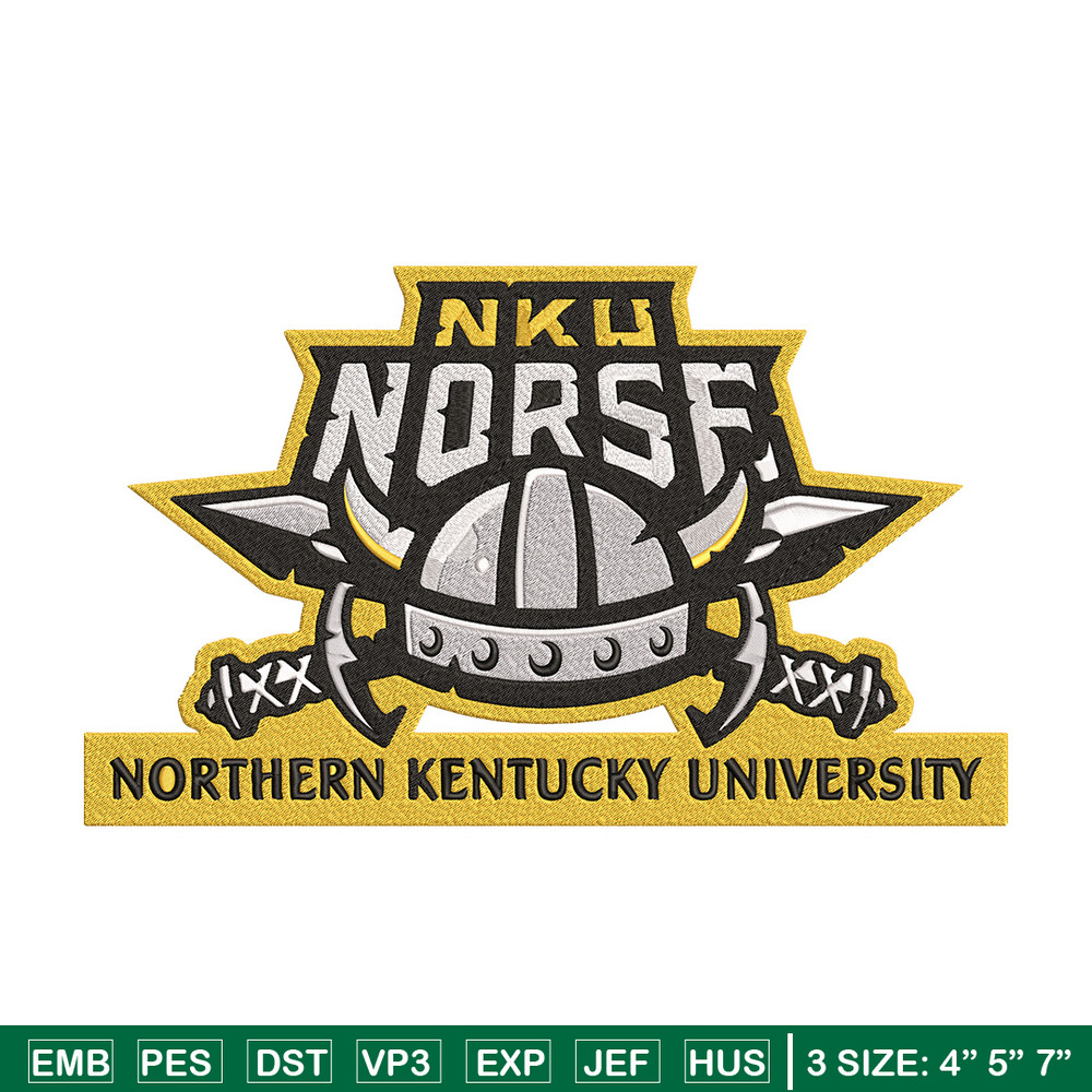 Northern Kentucky logo embroidery design, NCAA embroidery, Sport embroidery,logo sport embroidery,Embroidery design.jpg