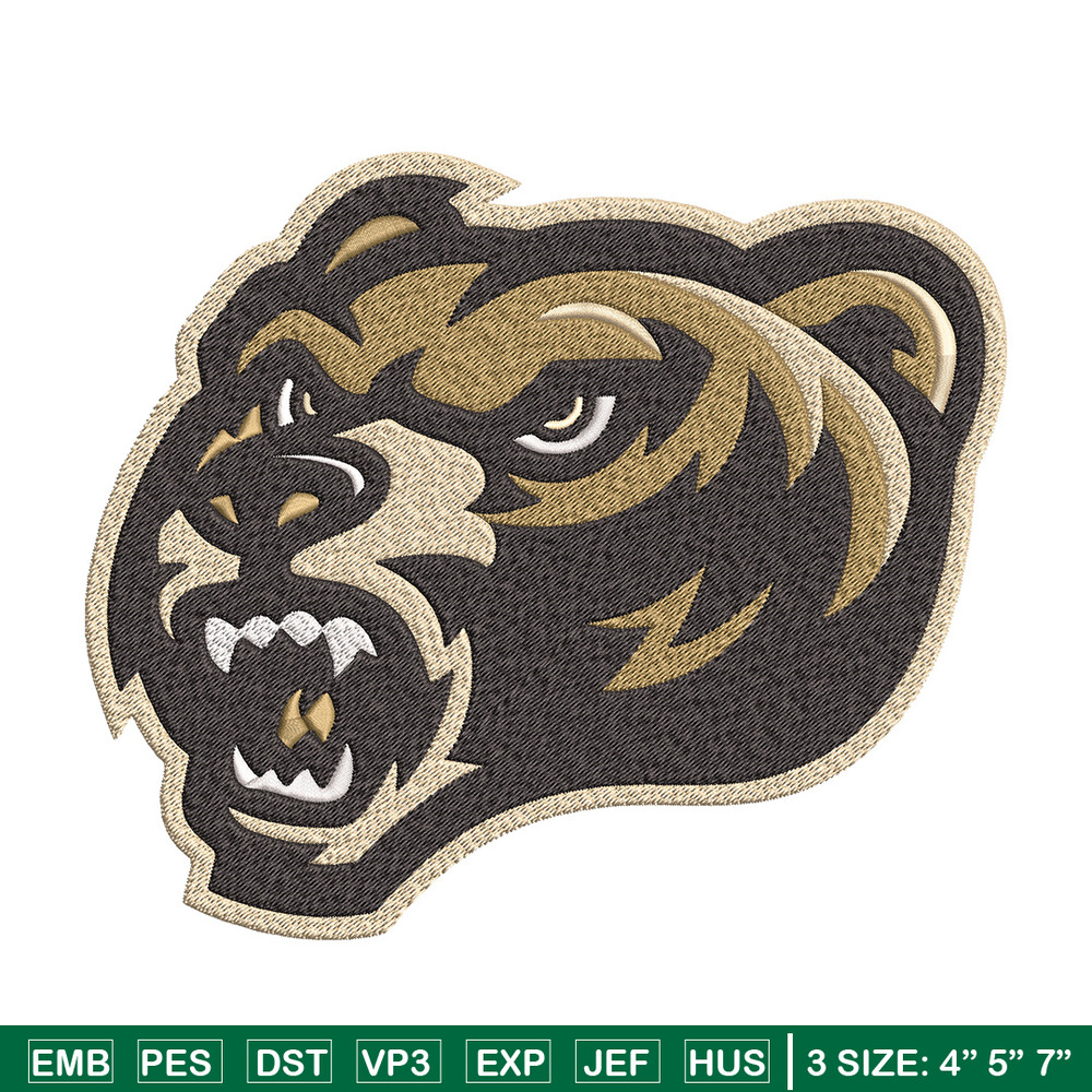 Oakland Golden logo embroidery design, NCAA embroidery, Sport embroidery, logo sport embroidery, Embroidery design.jpg