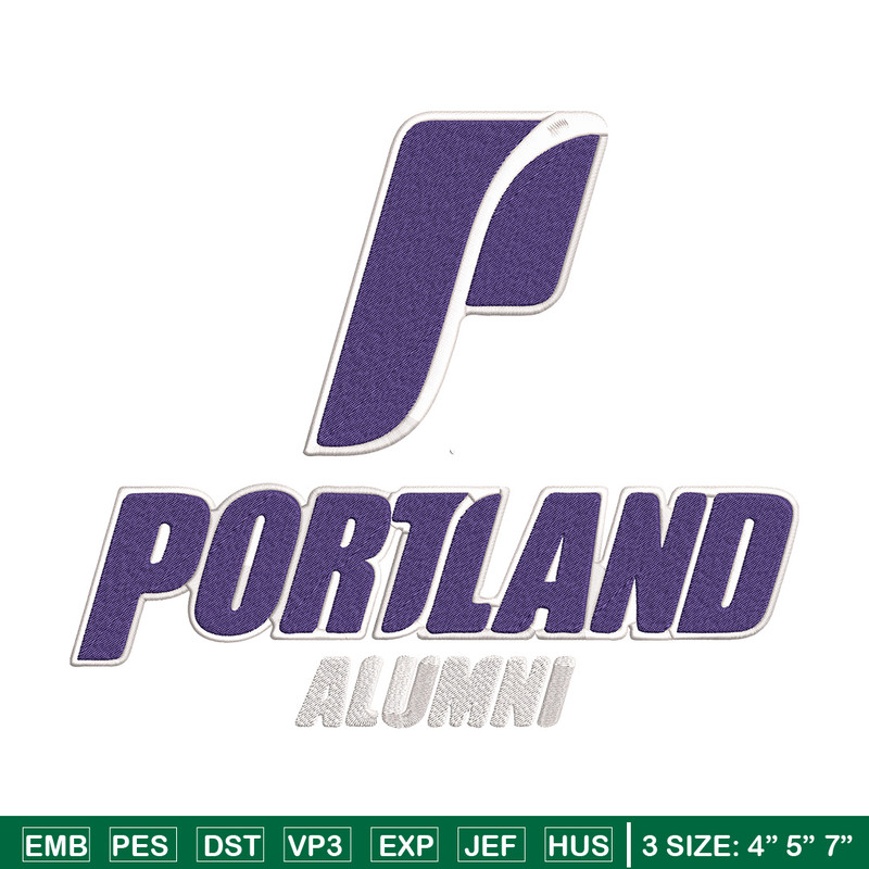 Portland Pilots logo embroidery design, NCAA embroidery, Embroidery design, Logo sport embroidery, Sport embroidery..jpg