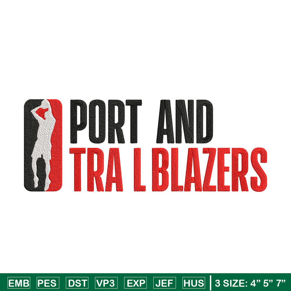 Portland Trail Blazers logo embroidery design, NBA embroidery,Sport embroidery, Embroidery design,Logo sport embroidery.jpg