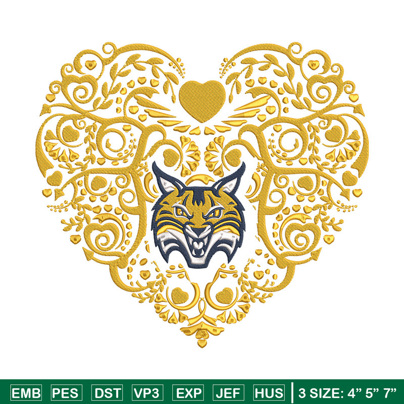 Quinnipiac Bobcats heart embroidery design, Sport embroidery, logo sport embroidery, Embroidery design,NCAA embroidery.jpg
