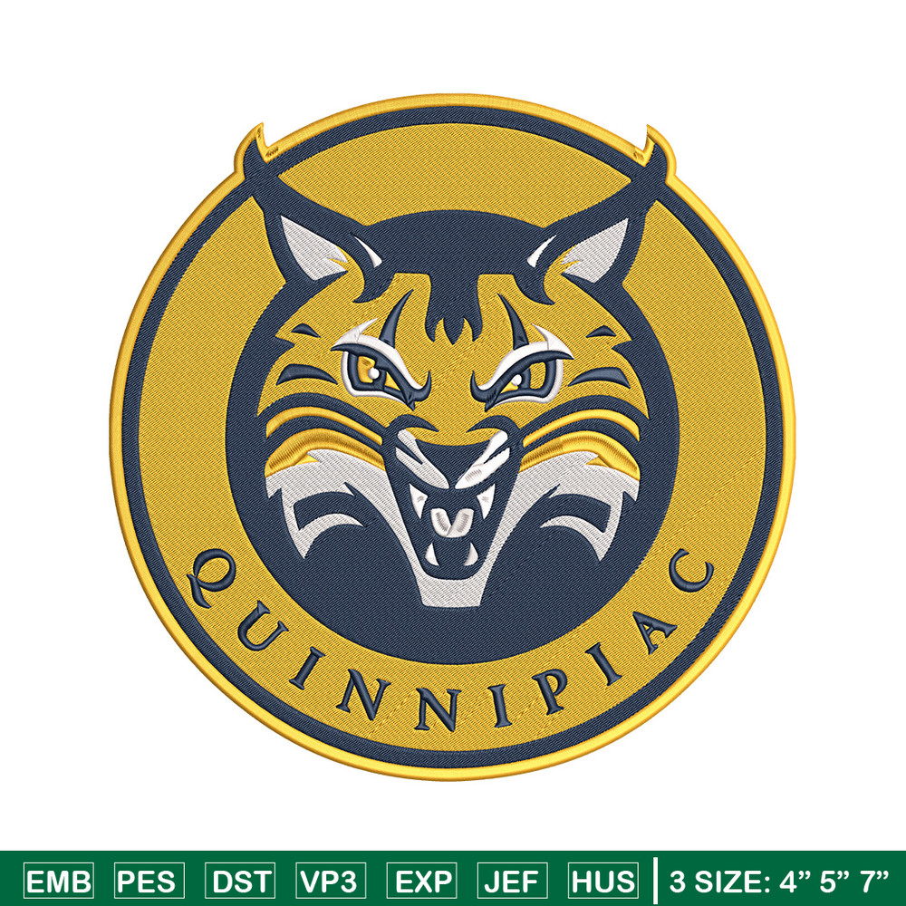 Quinnipiac University logo embroidery design, NCAA embroidery,Sport embroidery,Embroidery design ,Logo sport embroidery..jpg