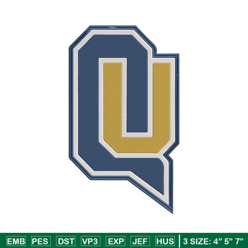 Quinnipiac University logo embroidery design, NCAA embroidery,Sport embroidery,logo sport embroidery,Embroidery design..jpg