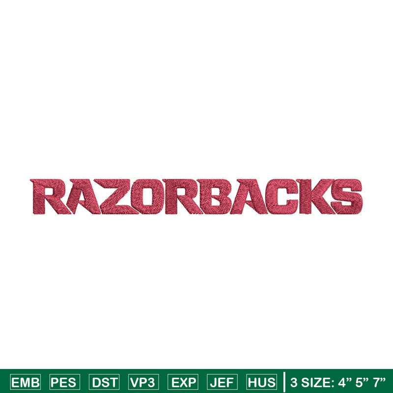 Razorbacks Logo embroidery design, Logo embroidery, Sport embroidery, logo sport embroidery, Embroidery design.jpg
