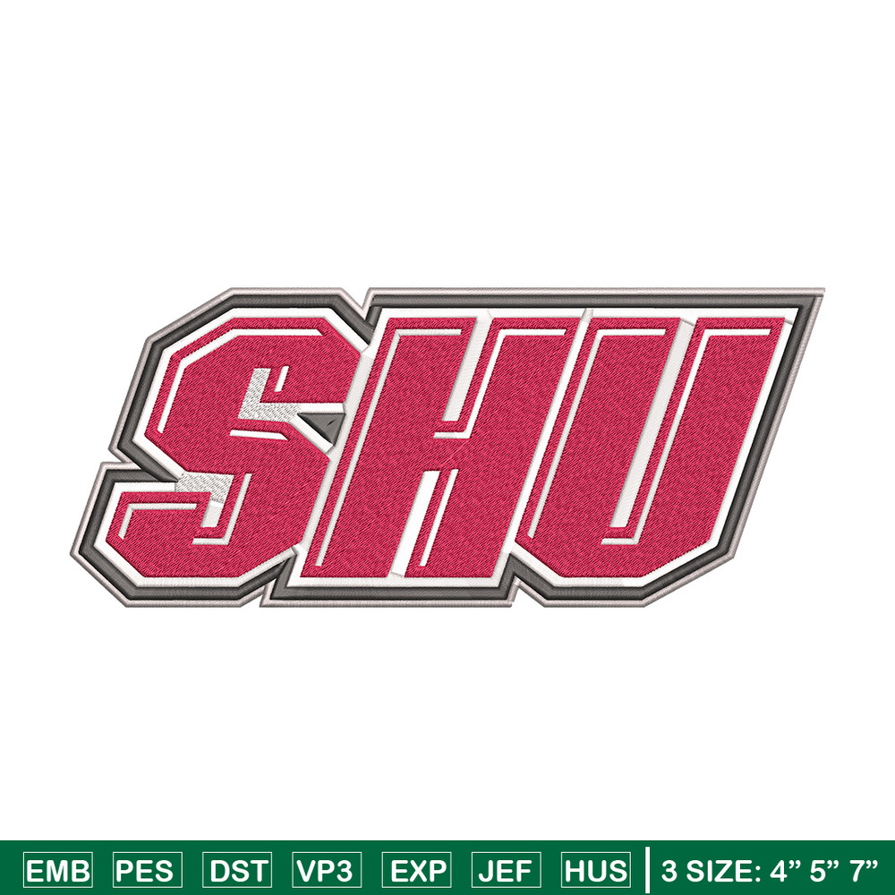 Sacred Heart logo embroidery design,NCAA embroidery,Embroidery design,Logo sport embroidery, Sport embroidery..jpg