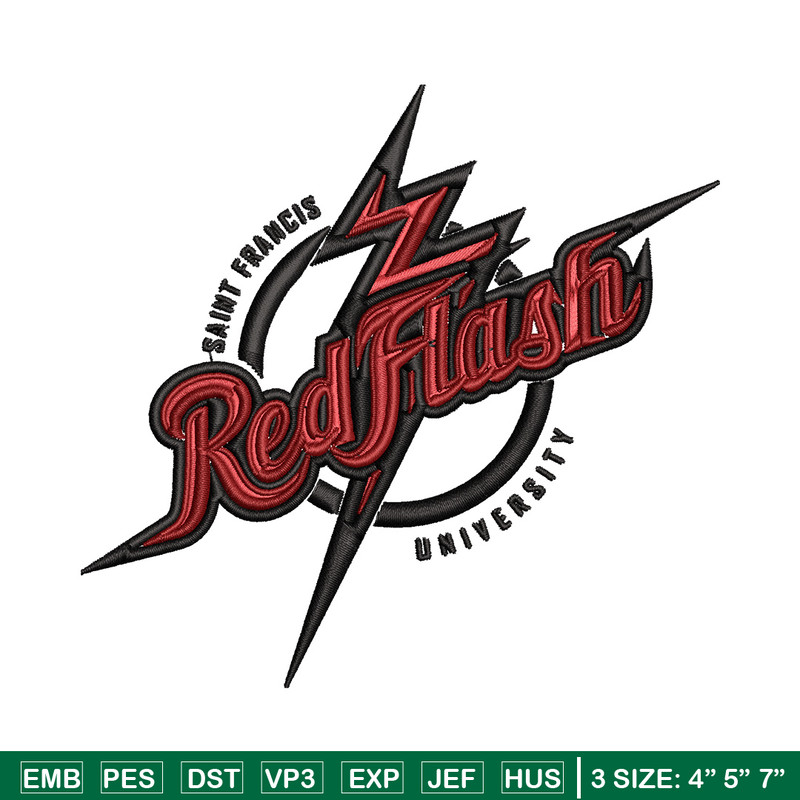 Saint Francis logo embroidery design, NCAA embroidery, Embroidery design, Logo sport embroidery, Sport embroidery.jpg
