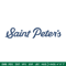 Saint Peter's logo embroidery design, NCAA embroidery,Sport embroidery,Logo sport embroidery,Embroidery design.jpg