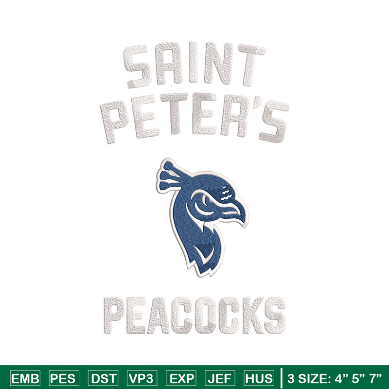 Saint Peters mascot embroidery design, NCAA embroidery, Embroidery design, Logo sport embroiderySport embroidery.jpg