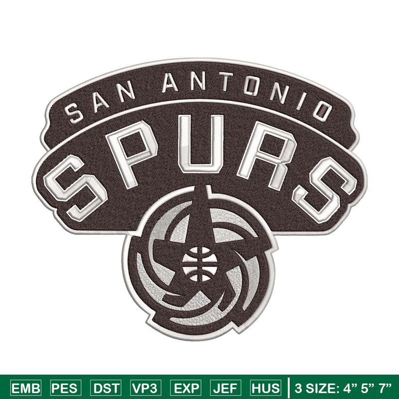 San Antonio Spurs logo embroidery design, NBA embroidery, Embroidery design, Logo sport embroidery, Sport embroidery.jpg