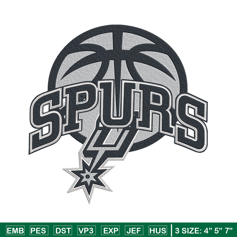 San Antonio Spurs logo embroidery design, NBA embroidery, Embroidery design,Logo sport embroidery,Sport embroidery.jpg