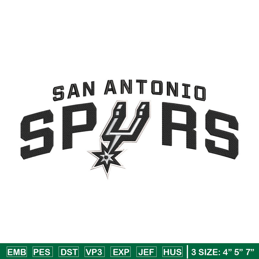 San Antonio Spurs Logo embroidery design, NBA embroidery, Sport embroidery, Embroidery design, Logo sport embroidery..jpg