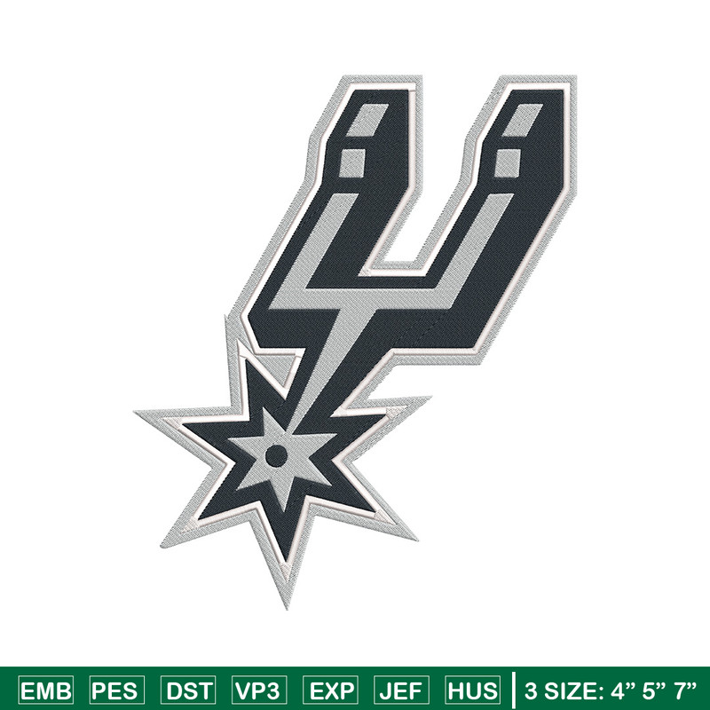 San Antonio Spurs logo embroidery design, NBA embroidery, Sport embroidery, Embroidery design, Logo sport embroidery.jpg