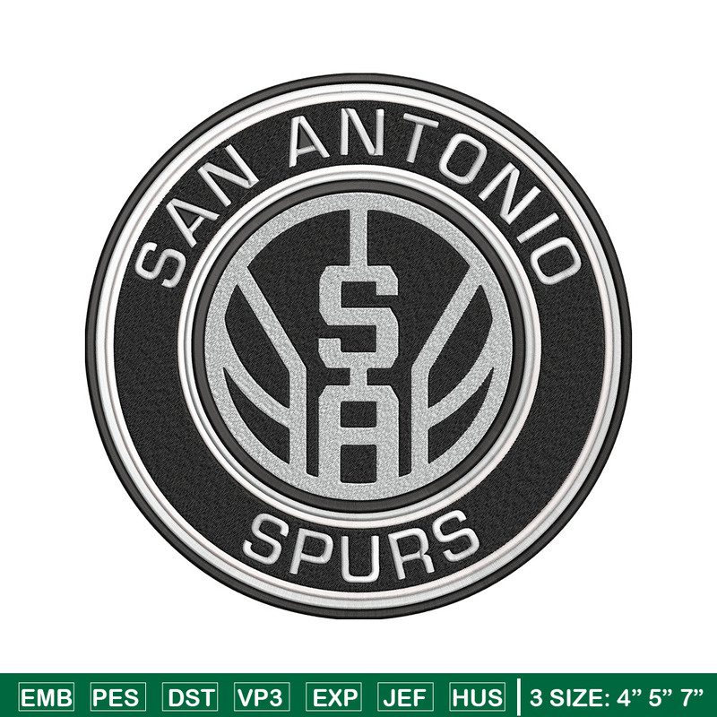 San Antonio Spurs logo embroidery design, NBA embroidery,Embroidery design, Logo sport embroidery, Sport embroidery..jpg