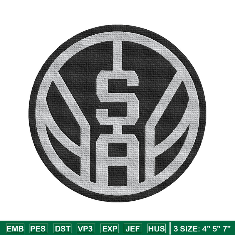 San Antonio Spurs logo embroidery design, Sport embroidery, logo sport embroidery, Embroidery design,NCAA embroidery..jpg