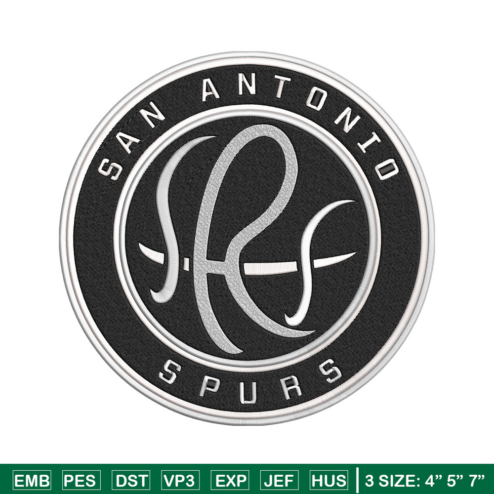 San Antonio Spurs logo embroidery design,NBA embroidery, Embroidery design, Logo sport embroidery, Sport embroidery..jpg