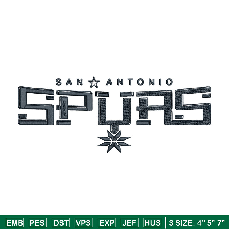 San Antonio Spurs logo embroidery design,NBA embroidery, Embroidery design, Logo sport embroidery, Sport embroidery.jpg