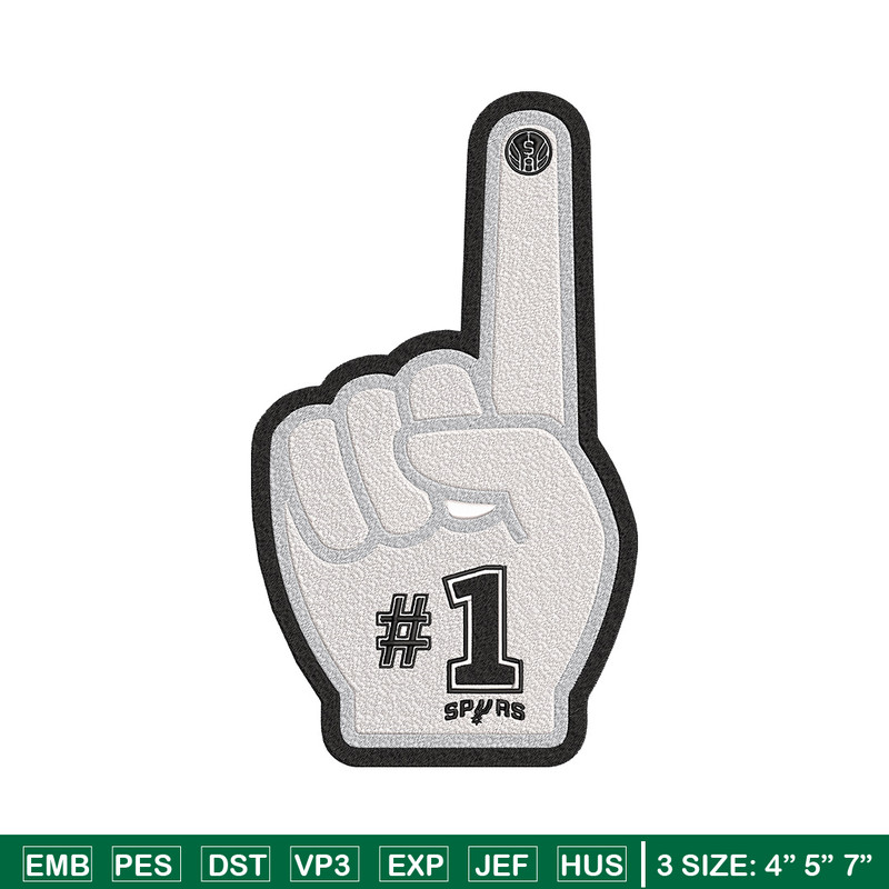 San Antonio Spurs no 1 embroidery design, NBA embroidery, Embroidery design, Logo sport embroidery, Sport embroidery..jpg