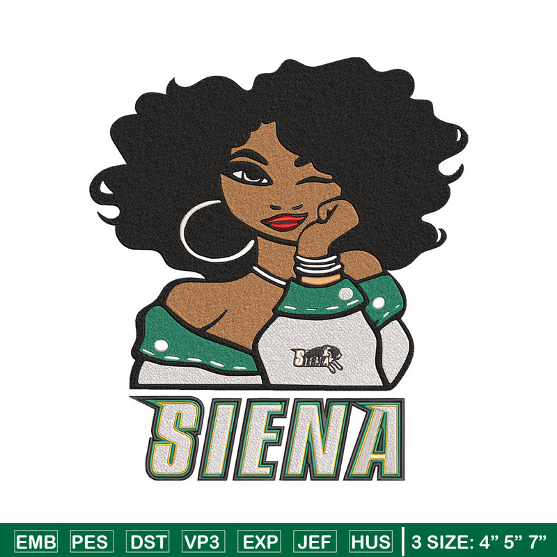 Siena College girl embroidery design, NCAA embroidery, Embroidery design,Logo sport embroidery,Sport embroidery.jpg