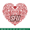Simon Fraser heart embroidery design, NCAA embroidery, Embroidery design,Logo sport embroidery,Sport embroidery.jpg