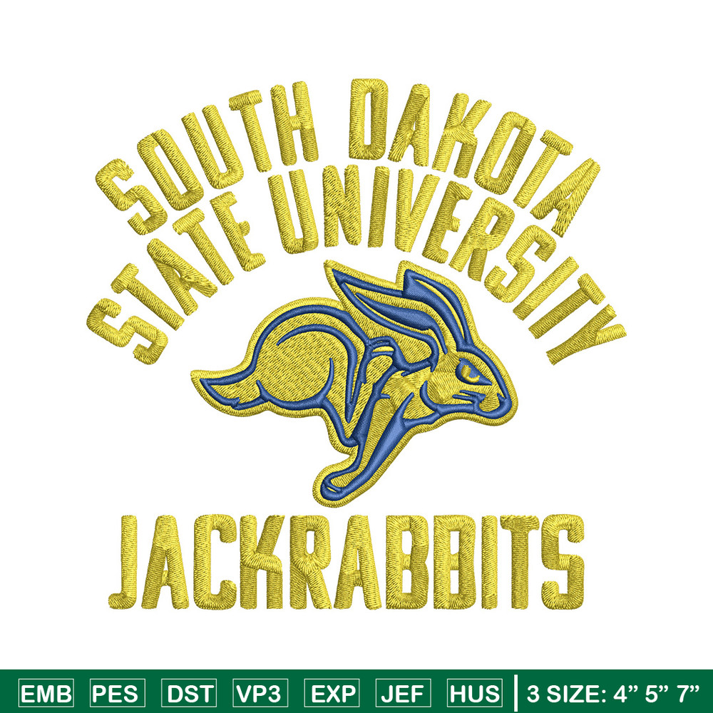 South Dakota State logo embroidery design, NCAA embroidery, Embroidery design, Logo sport embroidery, Sport embroidery..jpg