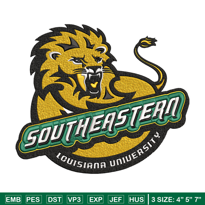 Southeastern Louisiana logo embroidery design, NCAA embroidery, Sport embroidery,logo sport embroidery,Embroidery design.jpg