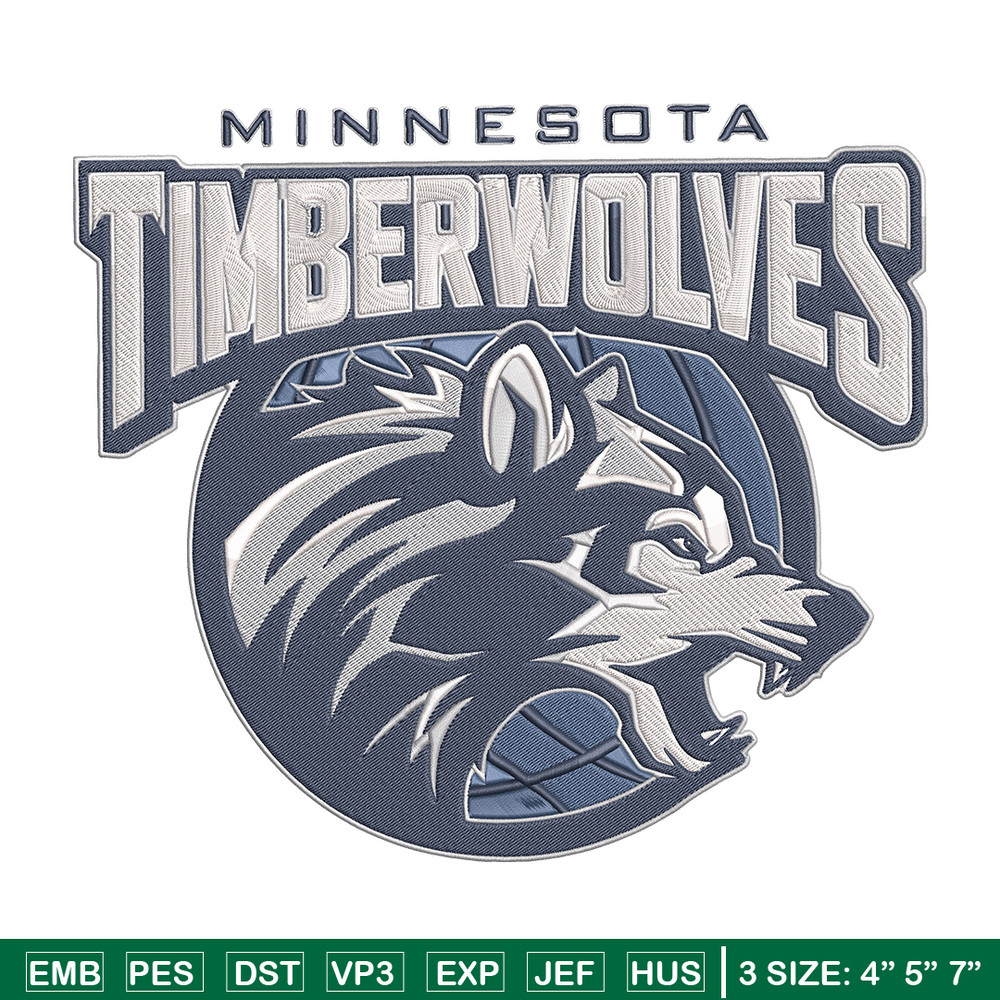 Timberwolves design embroidery design, NBA embroidery, Sport embroidery, Embroidery design, Logo sport embroidery..jpg