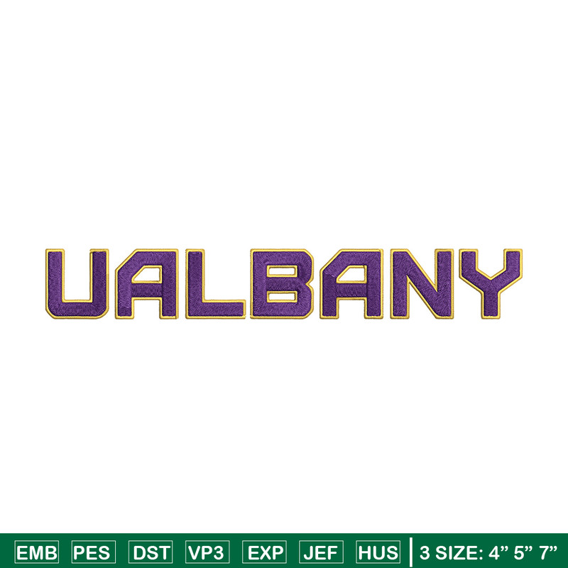 University at Albany logo embroidery design, NCAA embroidery, Sport embroidery, logo sport embroidery, Embroidery design.jpg