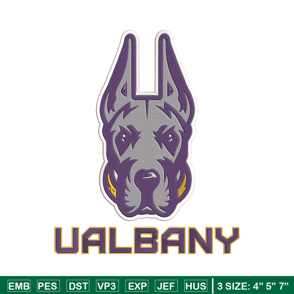 University at Albany logo embroidery design, NCAA embroidery,Sport embroidery, Embroidery design, Logo sport embroidery.jpg