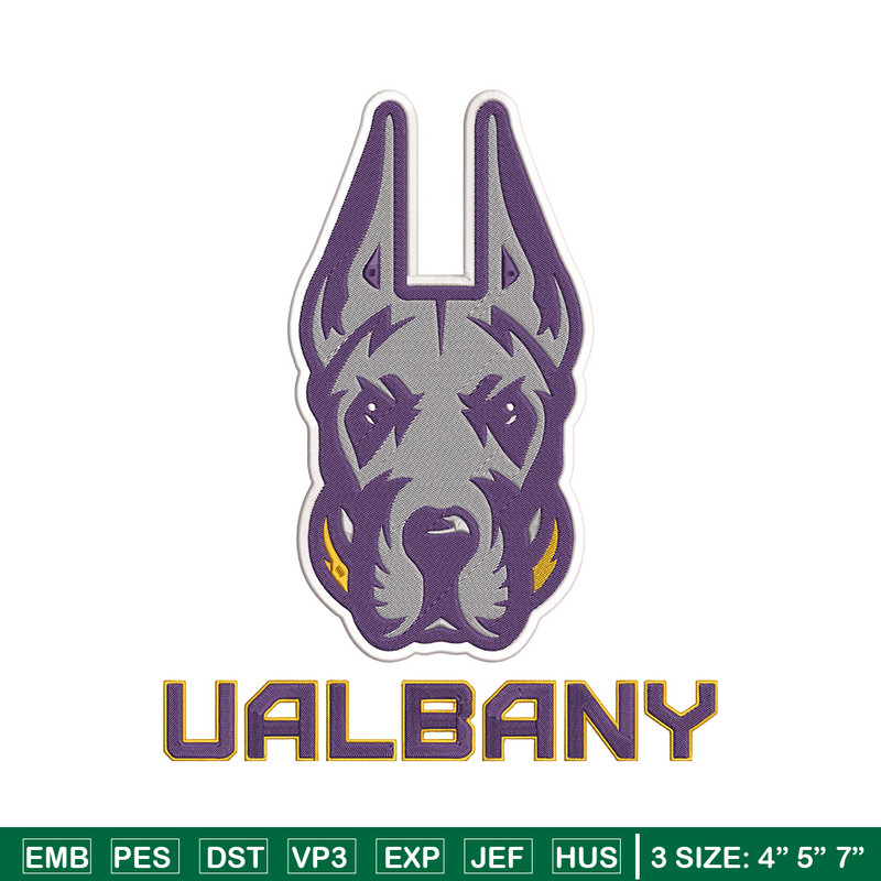 University at Albany logo embroidery design, NCAA embroidery,Sport embroidery, Embroidery design, Logo sport embroidery.jpg