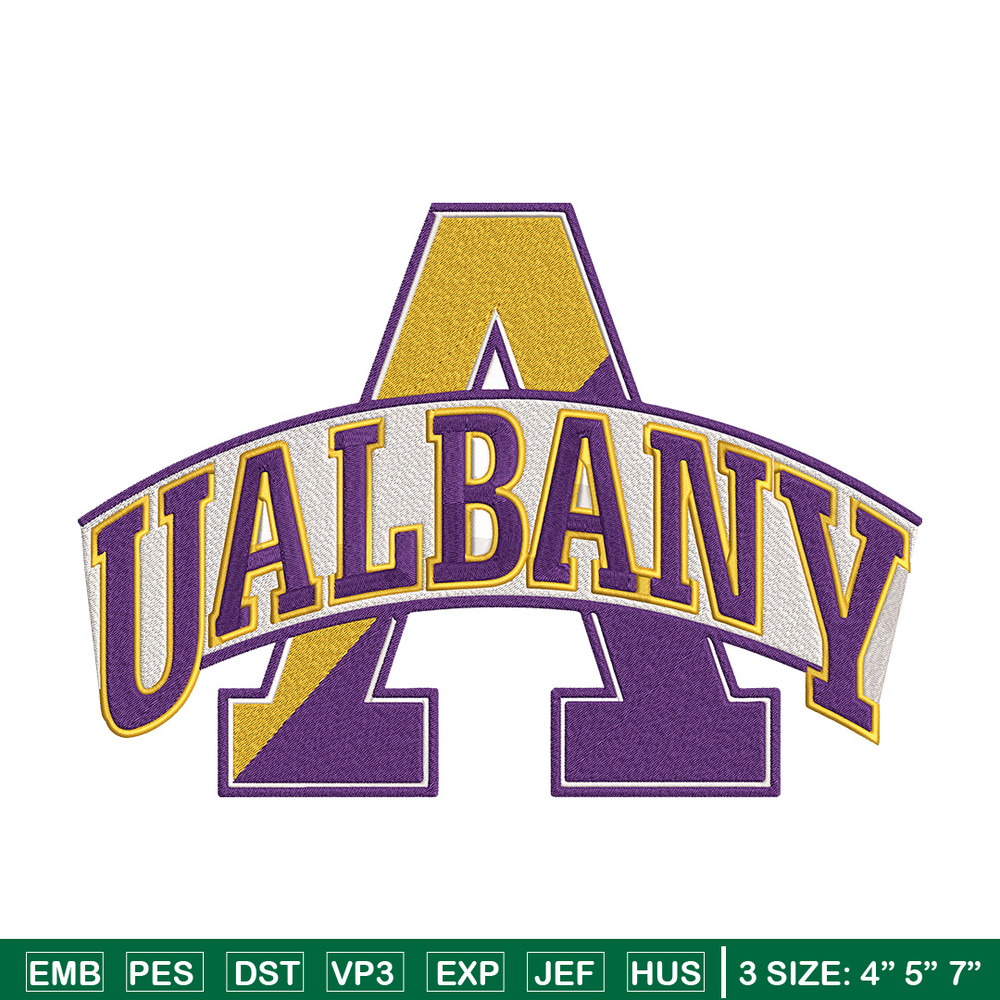 University at Albany logo embroidery design,NCAA embroidery, Sport embroidery,logo sport embroidery,Embroidery design.jpg