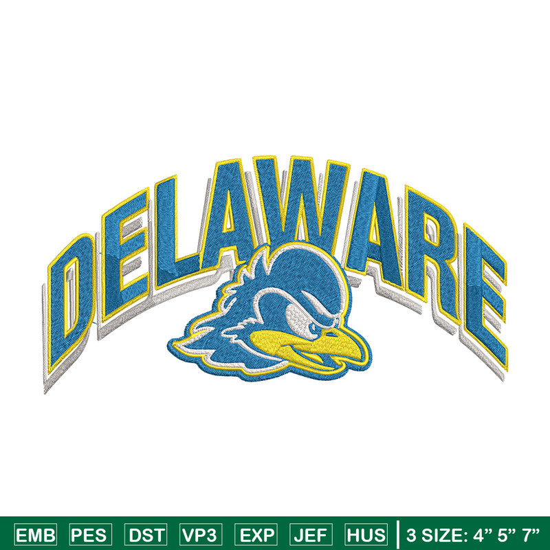 University Delaware logo embroidery design, NCAA embroidery, Embroidery design, Logo sport embroidery,Sport embroidery.jpg