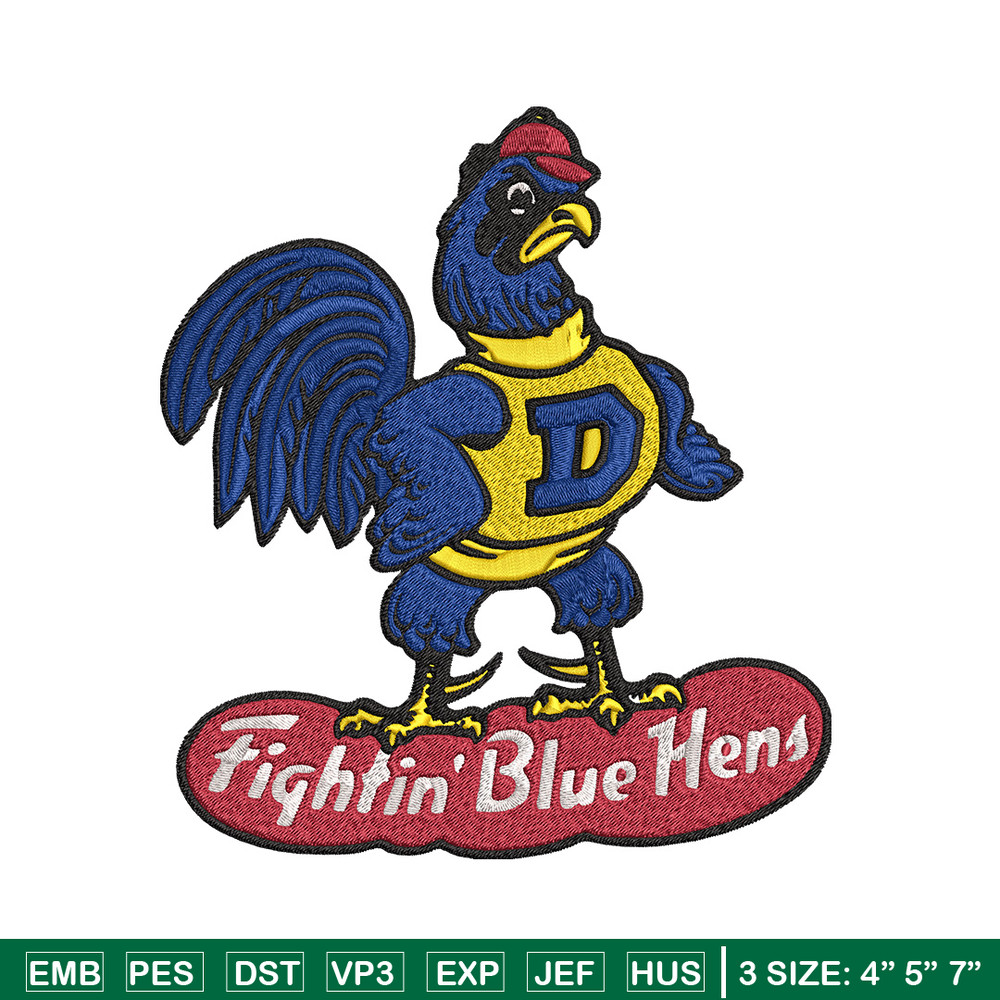 University Delaware mascot embroidery design,NCAA embroidery,Embroidery design,Logo sport embroidery, Sport embroidery..jpg