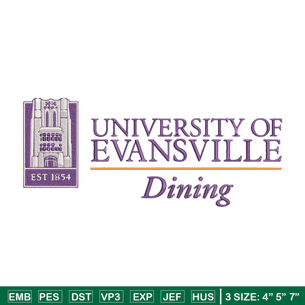 University Evansville logo embroidery design, Sport embroidery, logo sport embroidery, Embroidery design,NCAA embroidery.jpg