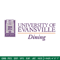 University Evansville logo embroidery design, Sport embroidery, logo sport embroidery, Embroidery design,NCAA embroidery.jpg