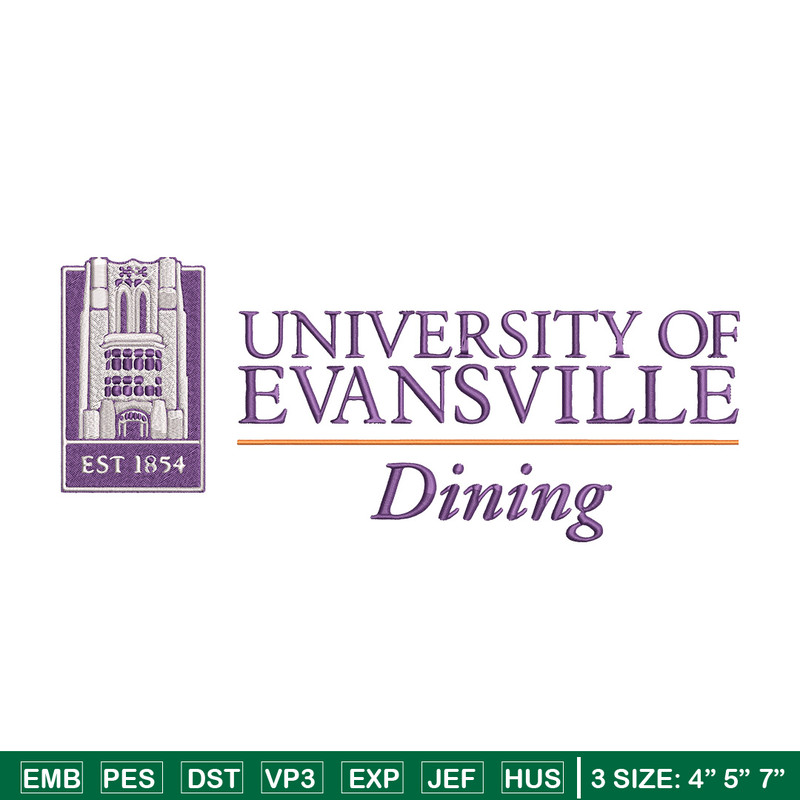 University Evansville logo embroidery design, Sport embroidery, logo sport embroidery, Embroidery design,NCAA embroidery.jpg