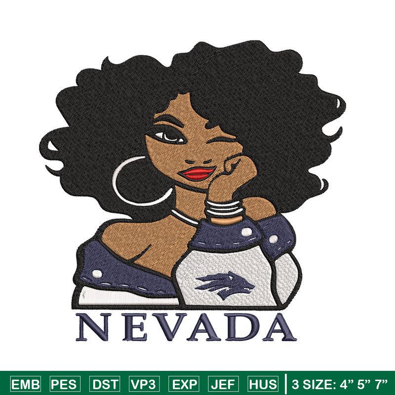 University Nevada girl embroidery design, NCAA embroidery, Embroidery design, Logo sport embroidery, Sport embroidery..jpg