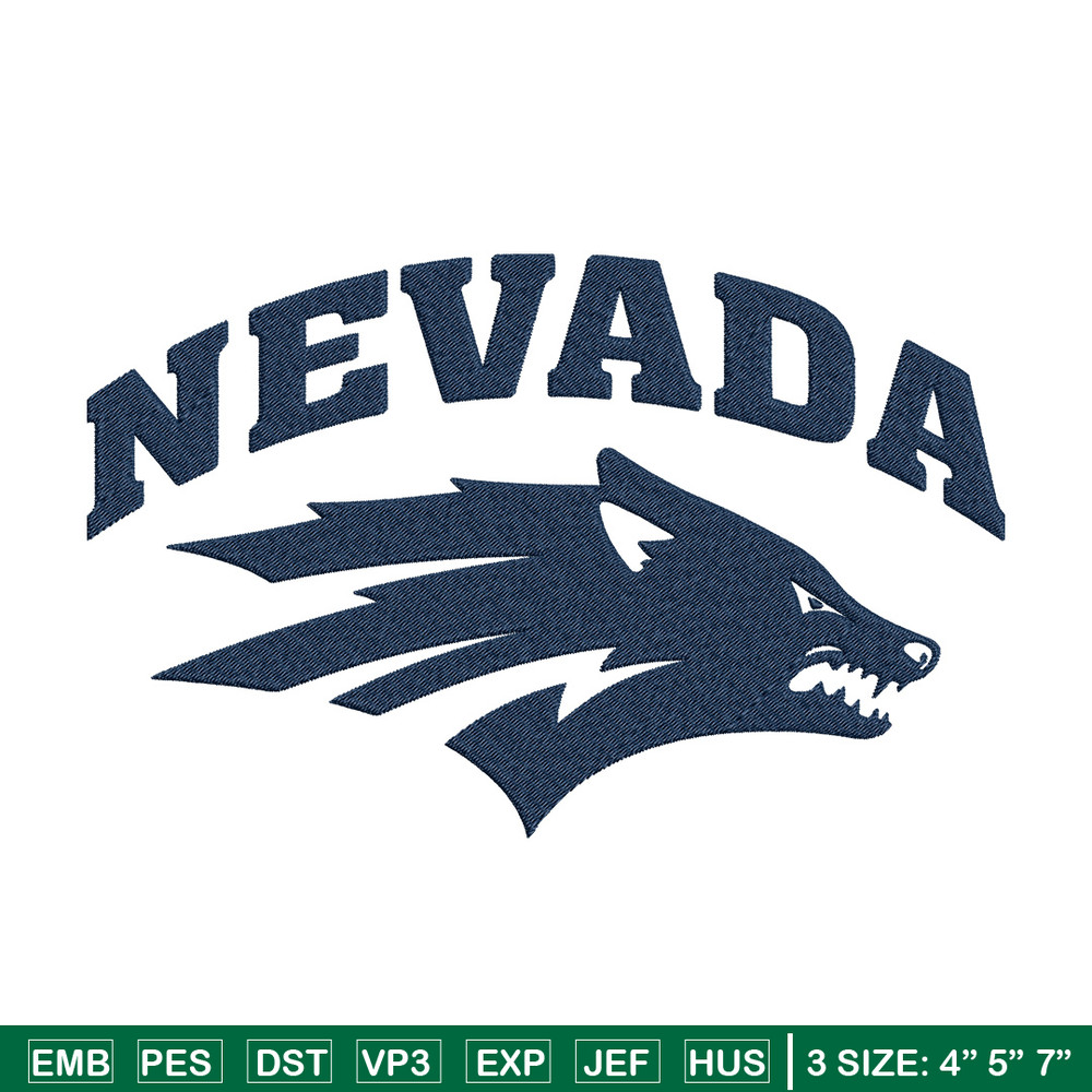 University Nevada logo embroidery design,NCAA embroidery, Embroidery design, Logo sport embroidery, Sport embroidery..jpg