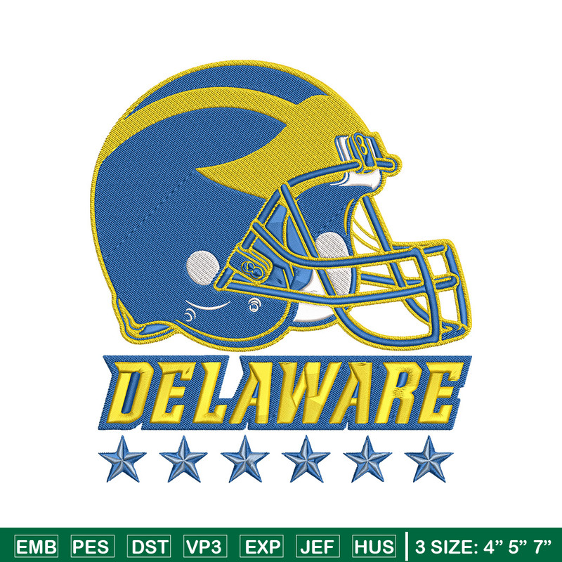 University of Delaware logo embroidery design,NCAA embroidery,Sport embroidery, Logo sport embroidery, Embroidery design.jpg