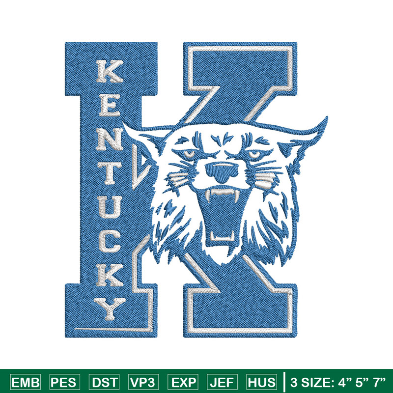 University of Kentucky logo embroidery design,NCAA embroidery, Sport embroidery,logo sport embroidery,Embroidery design.jpg