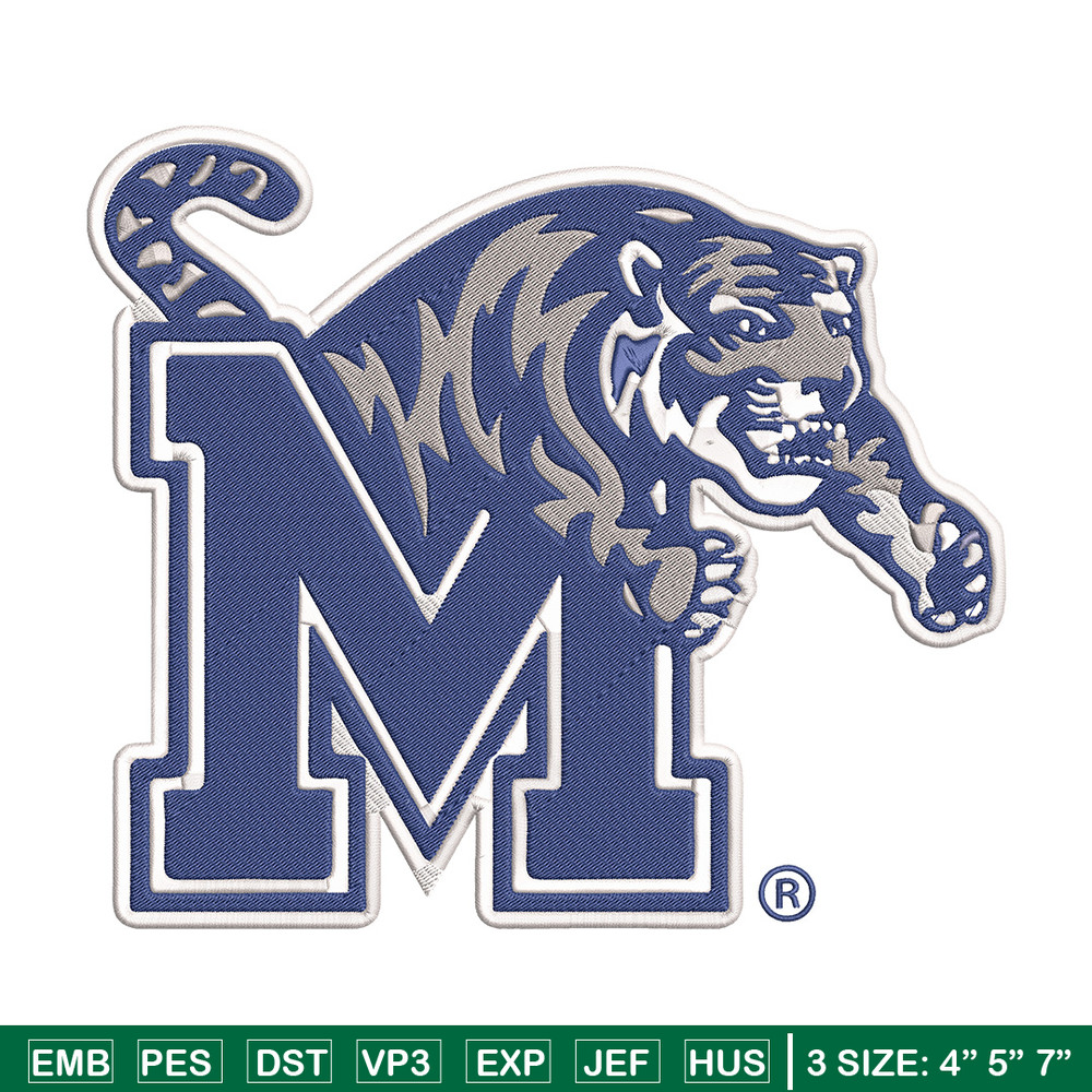 University of Memphis Logo embroidery design, NCAA embroidery, Sport embroidery, logo sport embroidery,Embroidery design.jpg